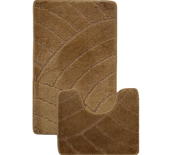 Комплект ковриков для ванной комнаты Dekorelle Bravo коричневый, 50x80см+50x40см Brk09-5