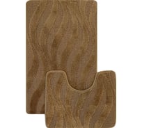 Комплект ковриков для ванной комнаты Dekorelle Bravo коричневый, разм.50x80см+50x40см Brk13-5