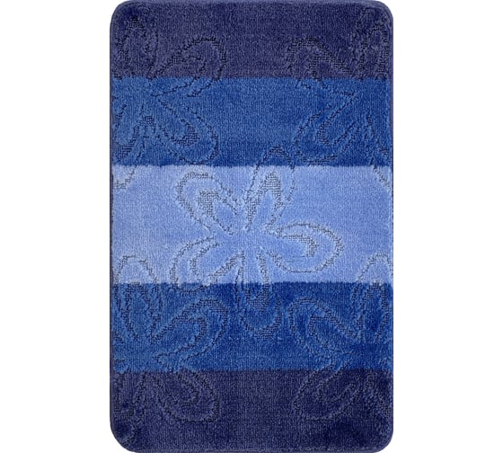 Коврик для ванной комнаты Dekorelle Bravo синий, 50x80см BrM01-4 1