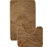 Комплект ковриков для ванной комнаты Dekorelle Bravo коричневый, 50x80см+50x40см Brk10-5