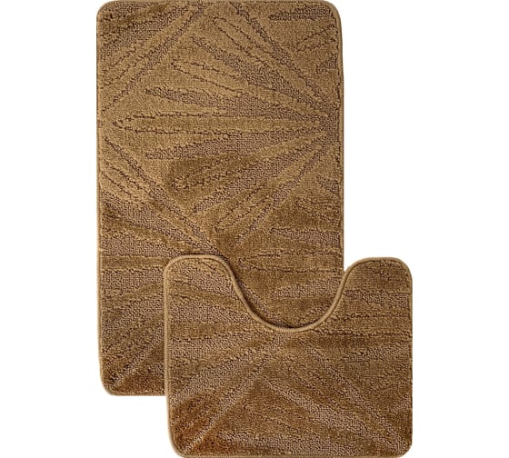Комплект ковриков для ванной комнаты Dekorelle Bravo коричневый, 50x80см+50x40см Brk10-5 1