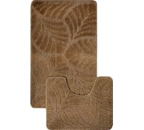 Комплект ковриков для ванной комнаты Dekorelle Bravo коричневый, 50x80см+50x40см Brk11-5