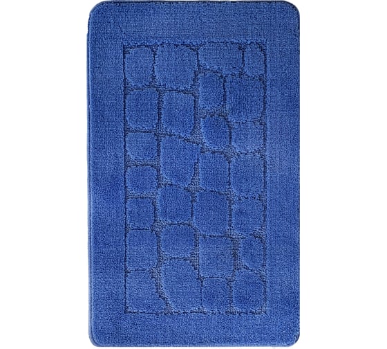Коврик для ванной комнаты Dekorelle Bravo синий, 50x80см Br12-2