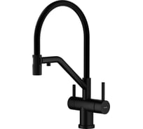 Смеситель для кухни SPLENKA со съемным изливом на магните и подключением фильтра, черный S70.62.06