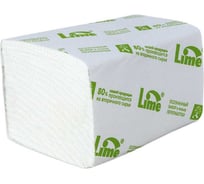 Туалетная бумага в пачке Lime 2 слоя, V-укл, 200 листов, 11x22.5 см, белая, 17г/м.кв 250840 кор.40