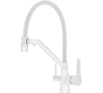 Смеситель для кухни со съемным изливом и подключением к фильтру RAGLO белый R80.62.08