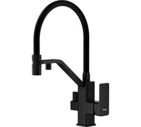 Смеситель для кухни со съемным изливом и подключением к фильтру RAGLO черный R85.62.06