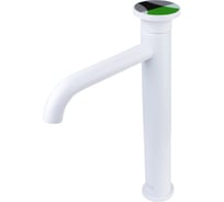 Смеситель высокий на раковину Bronze de Luxe OMG! белый/зеленый 9008W-G