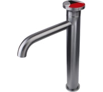 Смеситель высокий на раковину Bronze de Luxe OMG! графит/красный 9008GM-R