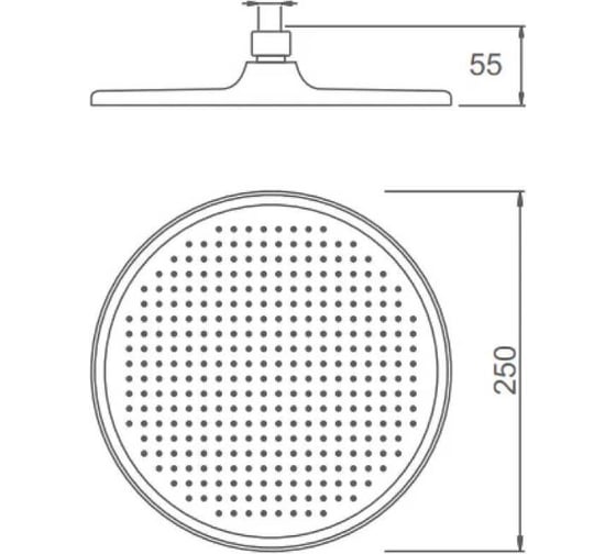 Тропический душ SPLENKA Ø250 мм, черный S451.50.06