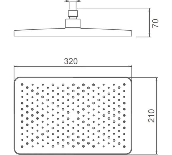 Тропический душ SPLENKA 320x210 мм, черный S451.52.06