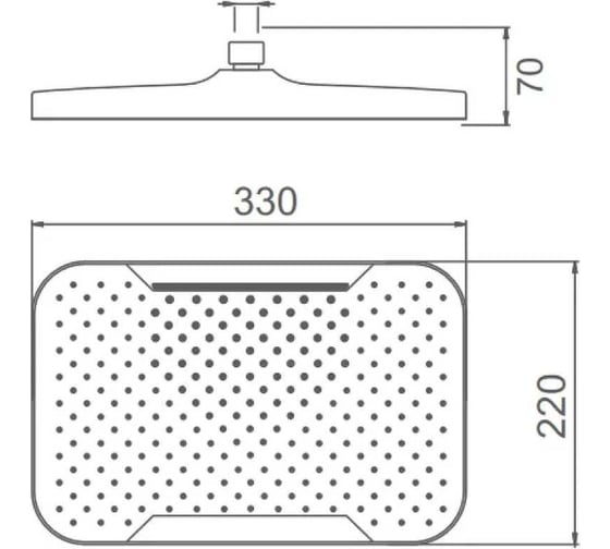 Тропический душ SPLENKA 330x220 мм, хром S451.54