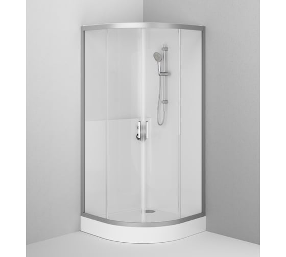 Душевая кабина AM.PM Gem 90x90, профиль матовый хром, стекло прозрачное W90C-333-090WTA