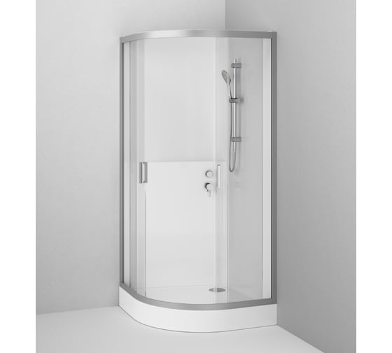 Душевая кабина AM.PM Gem 90x90, профиль матовый хром, стекло прозрачное W90C-333-090WTA