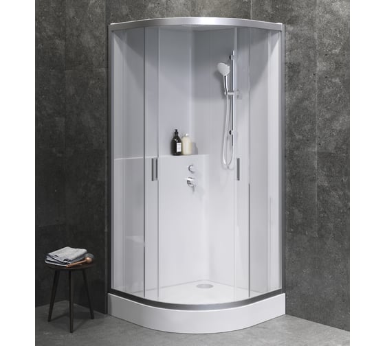 Душевая кабина AM.PM Gem 90x90, профиль матовый хром, стекло прозрачное W90C-333-090WTA