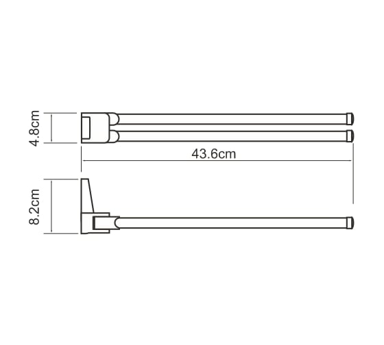 Держатель полотенец WasserKRAFT Lopau двойной K-6031