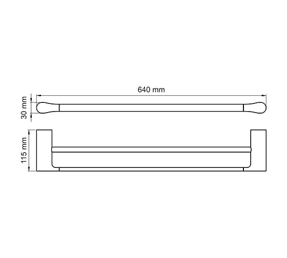 Держатель полотенец WasserKRAFT Aisch двойной K-5940