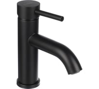 Смеситель для раковины СоюзКран керам. картридж 35мм, нерж. сталь, черный SS02-M132 567-070