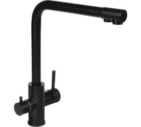 Смеситель для кухни с фильтром питьевой воды СоюзКран картридж 35мм, нерж. сталь, черный SS01-G132 567-148