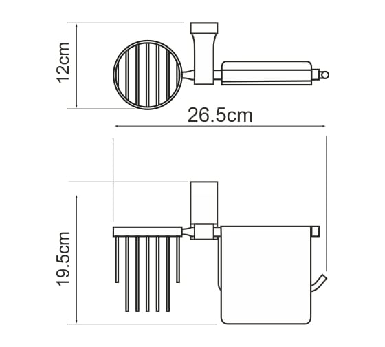 Держатель туалетной бумаги и освежителя WasserKRAFT Lopau K-6059