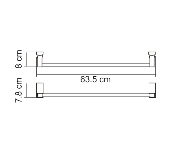 Держатель полотенец WasserKRAFT Lopau одинарный K-6030