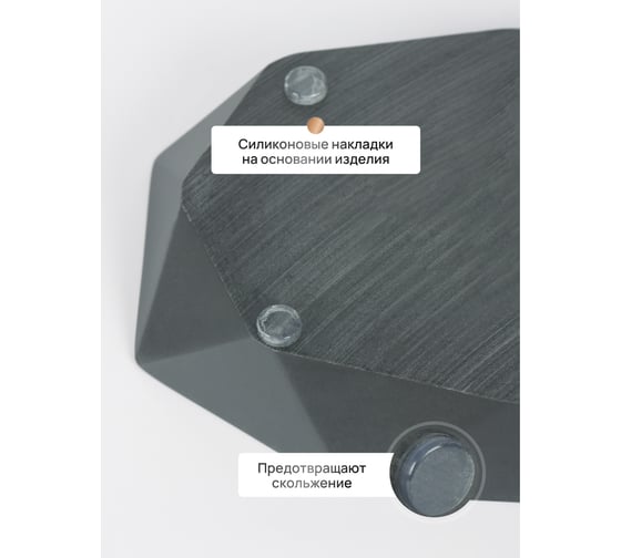 Настольная мыльница FORA ANTHRACITE, полирезин FOR-ANT036