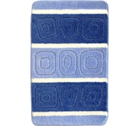 Коврик для ванной комнаты dekorelle Bravo, синий, размер 60x100см BrM03-4