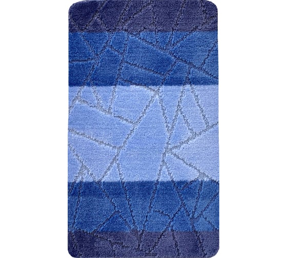 Коврик для ванной комнаты dekorelle Bravo, синий, размер 60x100см BrM05-1 1