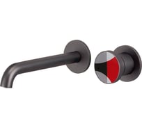 Смеситель настенный BRONZE DE LUXE OMG! графит/красный 9007GM-R
