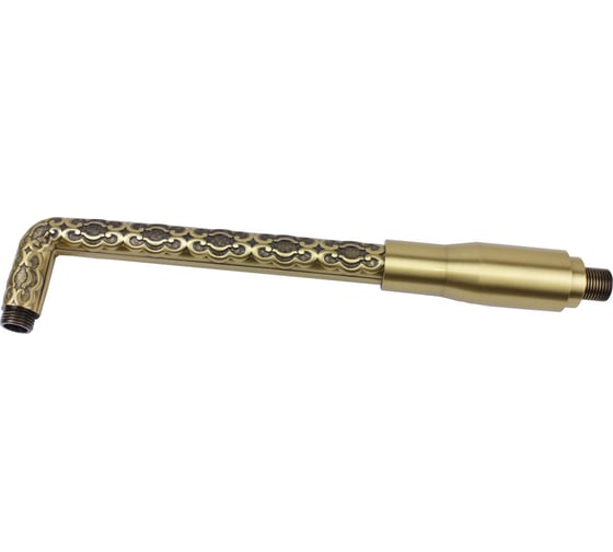 Штанга верхнего душа из стены BRONZE DE LUXE с узорами, бронза 1802