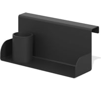 Подвесная полка со стаканом ЛЕБЕР черный муар 24.15.002B