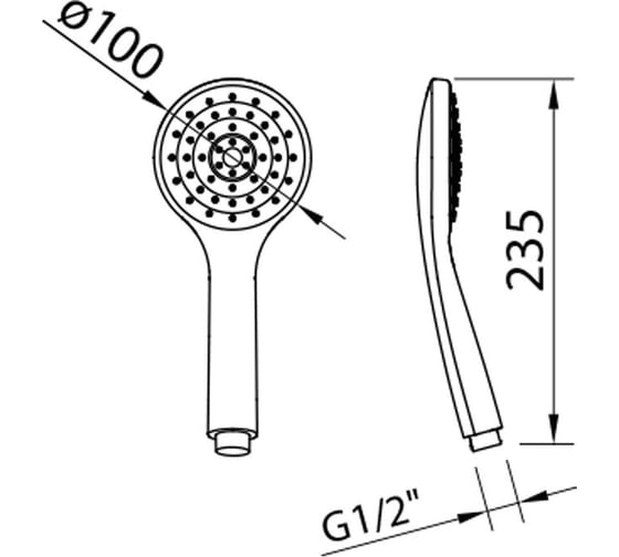 Ручной душ Clever VOGUE Ø100 61876