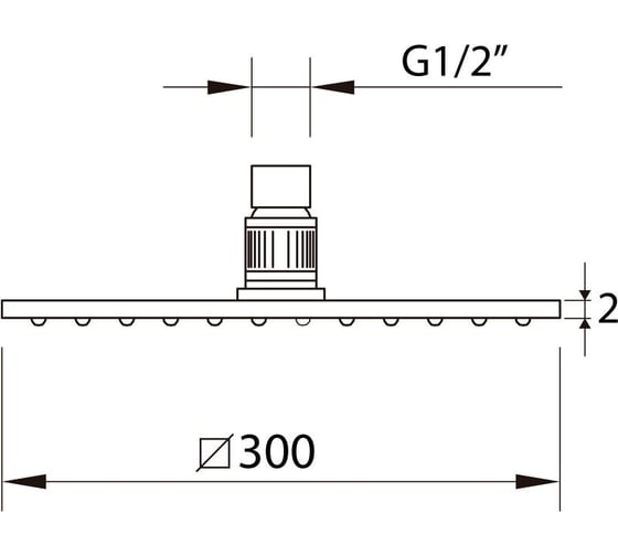 Верхний душ Clever SLIM INOX AIR 300x300 61963