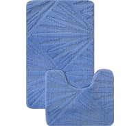 Комплект ковриков для ванной комнаты Dekorelle Bravo, голубой, разм.50x80см+50x40см Brk11-1