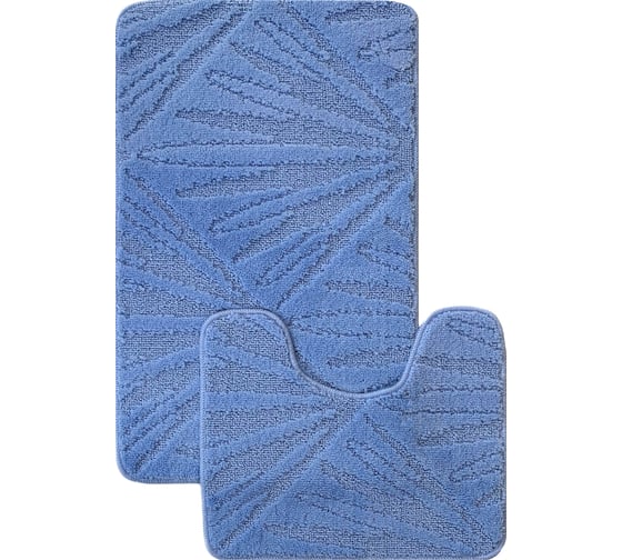 Комплект ковриков для ванной комнаты Dekorelle Bravo, голубой, разм.50x80см+50x40см Brk11-1