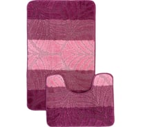 Комплект ковриков для ванной комнаты Dekorelle Bravo, бордовый, разм.50x80см+50x40см BrMk07-1