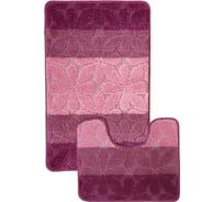Комплект ковриков для ванной комнаты Dekorelle Bravo, бордовый, разм.50x80см+50x40см BrMk04-1