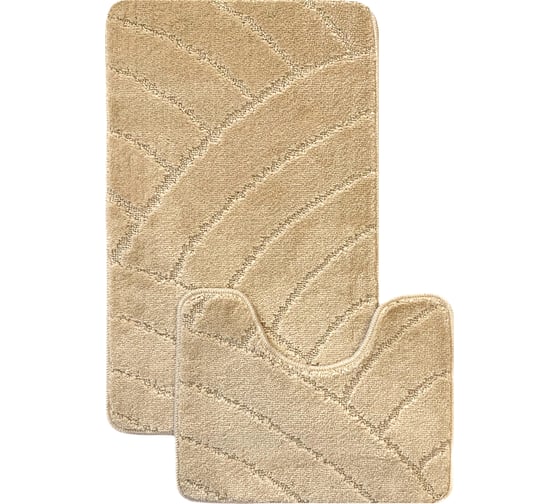 Комплект ковриков для ванной комнаты Dekorelle Bravo бежевый, разм.60x100см+50x60см Brk09-4 1