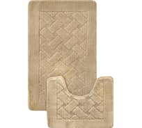 Комплект ковриков для ванной комнаты Dekorelle Bravo, бежевый, разм.50x80см+50x40см Brk14-4