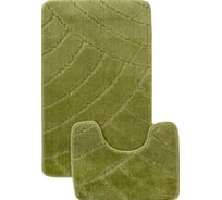 Комплект ковриков для ванной комнаты Dekorelle Bravo, зеленый, разм.50x80см+50x40см Brk09-7