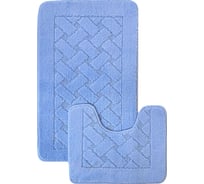 Комплект ковриков для ванной комнаты Dekorelle Bravo, голубой, разм.50x80см+50x40см Brk14-1