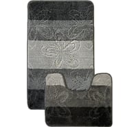 Комплект ковриков для ванной комнаты Dekorelle Bravo, графит, разм.50x80см+50x40см BrMk01-2