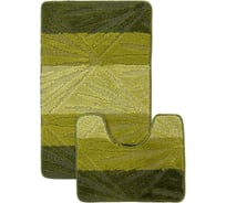 Комплект ковриков для ванной комнаты Dekorelle Bravo, зеленый, разм.50x80см+50x40см BrMk08-1