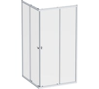 Душевое ограждение AM.PM Sunny квадратное, раздвижн двери 100x100 серебро,стекло прозрачн W87G-403-100100-MT