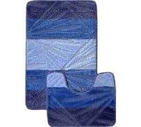Комплект ковриков для ванной комнаты Bravo Dekorelle синий, разм.50x80см+50x40см BrMk08-4