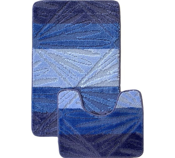 Комплект ковриков для ванной комнаты Bravo Dekorelle синий, разм.50x80см+50x40см BrMk08-4 1