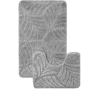 Комплект ковриков для ванной комнаты Dekorelle Bravo, серый, разм.60x100см+50x60см Brk11-6