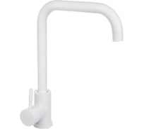 Смеситель для кухни СоюзКран поворотный излив, картридж 35 мм, нержавеющая сталь, белый SS01-R133 567-145