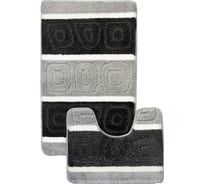 Комплект ковриков для ванной комнаты Dekorelle Bravo, серый, разм.50x80см+50x40см BrMk03-2