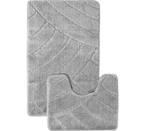 Комплект ковриков для ванной комнаты Dekorelle Bravo, серый, разм.60x100см+50x60см Brk09-6